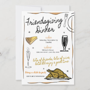 Invitación a una cena de ambiente amistoso