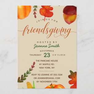 Invitación a una cena de ambiente amistoso