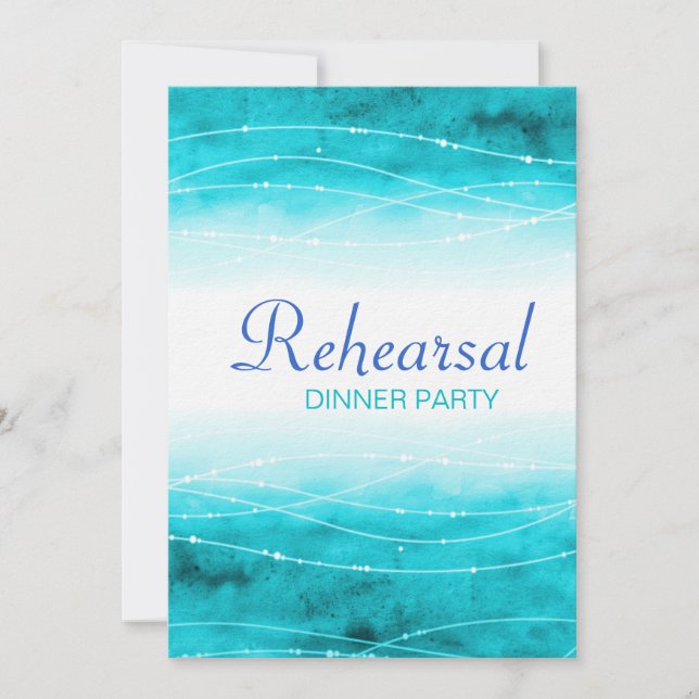 Invitación a una cena de boda de mar pintada de fo (Anverso)