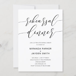 Invitación a una cena de ensayo de caligrafía rusa