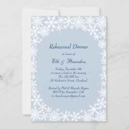 Invitación a una cena de ensayo de Icy Blue en inv