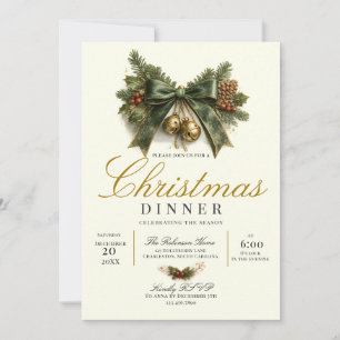 Invitación a una cena de Navidad de lujo