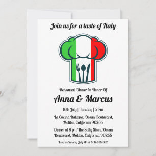 Invitación a una cena italiana moderna