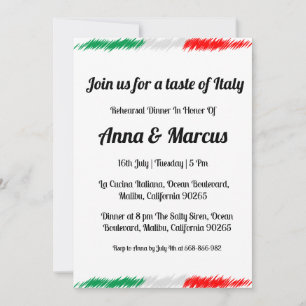 Invitación a una cena italiana moderna