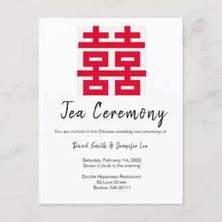 Invitación a una ceremonia de té china - Felicidad
