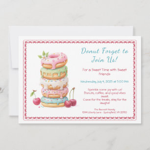 Invitación a una Colorida Fiesta de Donuts Dulces