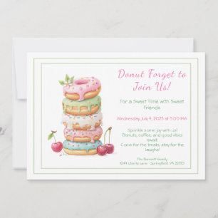 Invitación a una Colorida Fiesta de Donuts Dulces