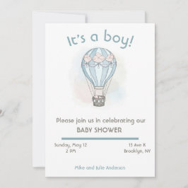 invitación a una ducha de bebé brillante