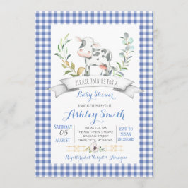 Invitación a una ducha de bebé en una granja de Gi