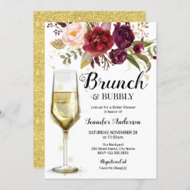 Invitación a una ducha de novia de brunch y bubbly
