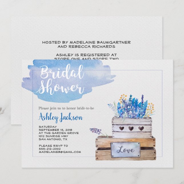 Invitación a una ducha de novia rusa (Anverso / Reverso)