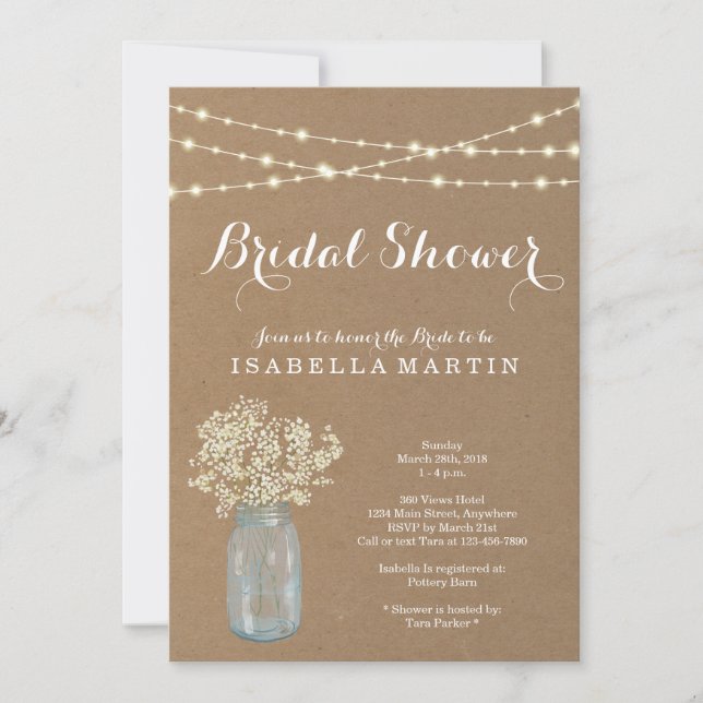 Invitación a una ducha de novia rusa (Anverso)