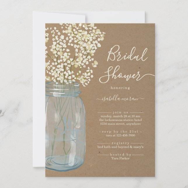 Invitación a una ducha de novia rusa (Anverso)