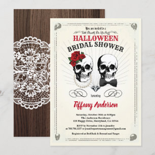 Invitación a una ducha de novia rusa en Halloween