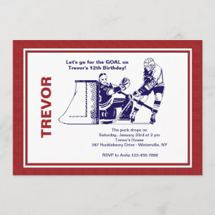 Invitación a una estrella de hockey sobre hielo