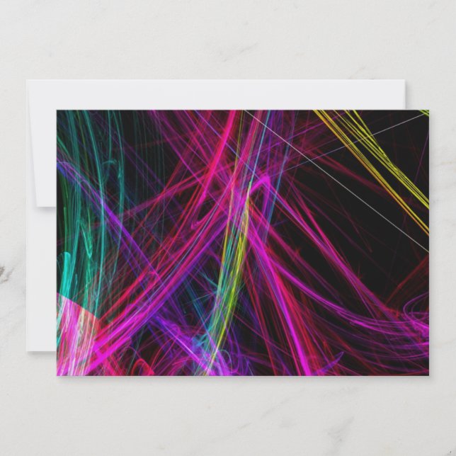 Invitación a una fiesta abstracta de Neon (Anverso)