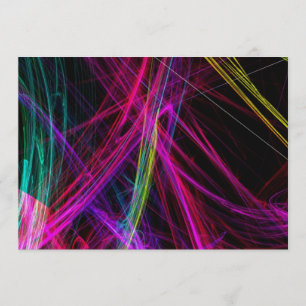 Invitación a una fiesta abstracta de Neon