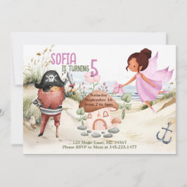 Invitación a una Fiesta con Tema de Pixies y Pirat