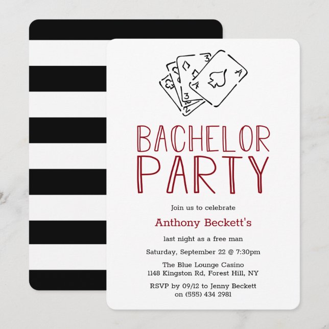 Invitación a una fiesta de bachiller en la noche d (Anverso / Reverso)