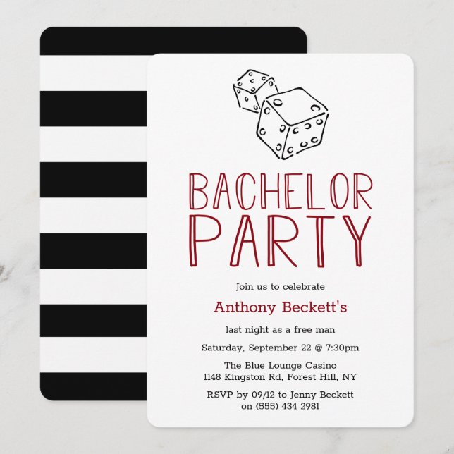 Invitación a una fiesta de bachiller en la noche d (Anverso / Reverso)