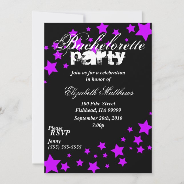 Invitación a una fiesta de bachillerato de las est (Anverso)