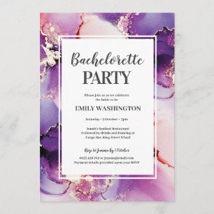 Invitación a una fiesta de bachillerato de oro mor