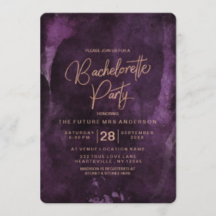 Invitación a una fiesta de bachillerato de oro mor
