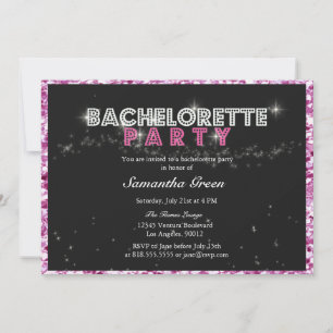 Invitación a una fiesta de bachillerato rosado Pur