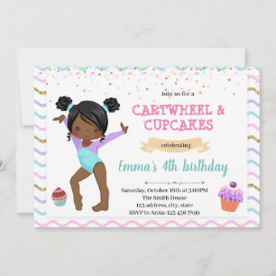 Invitación a una fiesta de baile gimnástico infant