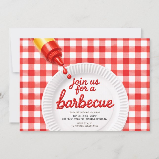 Invitación a una fiesta de barbacoa (Anverso)