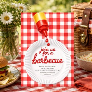 Invitación a una fiesta de barbacoa