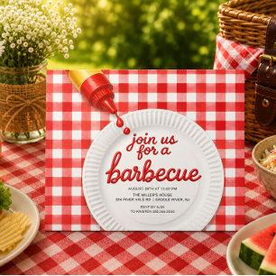 Invitación a una fiesta de barbacoa