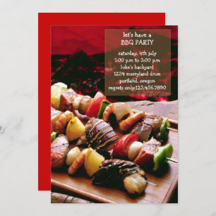 Invitación a una fiesta de barbacoa