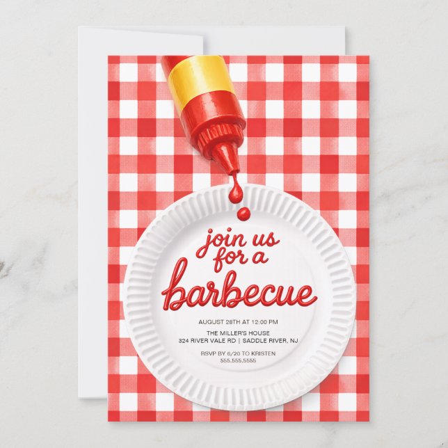 Invitación a una fiesta de barbacoa (Anverso)