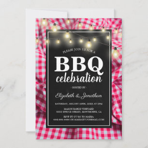 Invitación a una fiesta de barbacoa campestre para