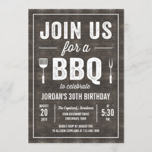 Invitación a una fiesta de barbacoa de madera rusa