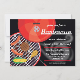 Invitación a una fiesta de barbacoa para fumadores