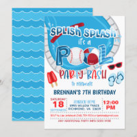 Invitación a una fiesta de billar de béisbol - Chi