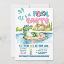 Invitación a una fiesta de billar de cocodonut