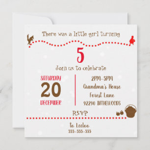 Invitación a una fiesta de cabalgatas rojas