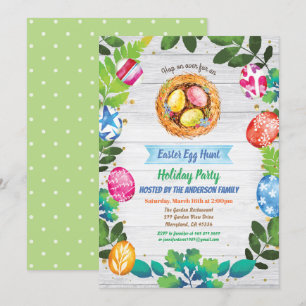 Invitación a una fiesta de cacería de huevos en Pa
