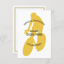 Invitación a una fiesta de ciclismo personalizada