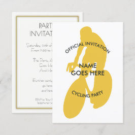 Invitación a una fiesta de ciclismo personalizada