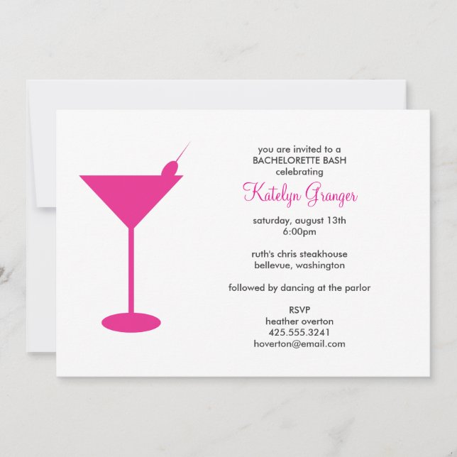 Invitación a una fiesta de cóctel (Anverso)