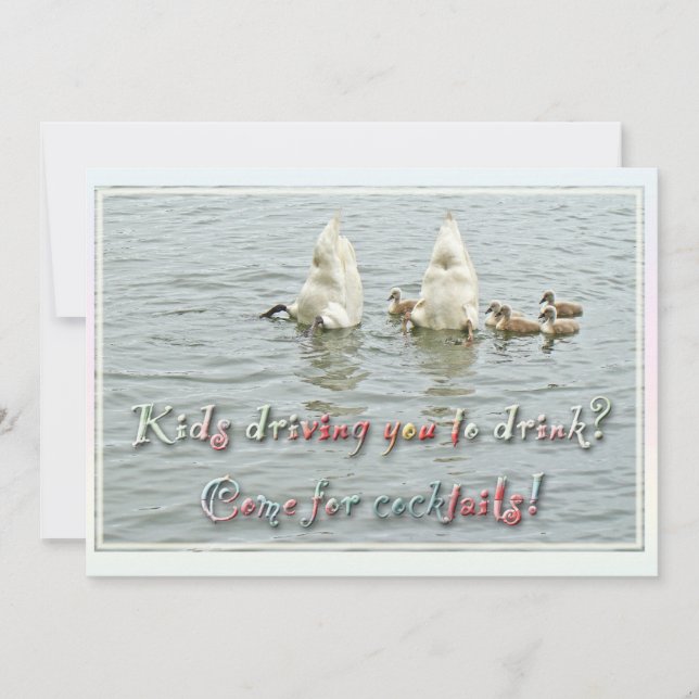 Invitación a una fiesta de cócteles - Familia Swan (Anverso)