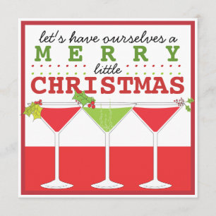 Invitación a una fiesta de cócteles para Navidades