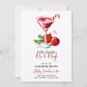 Invitación a una fiesta de cócteles para navidades