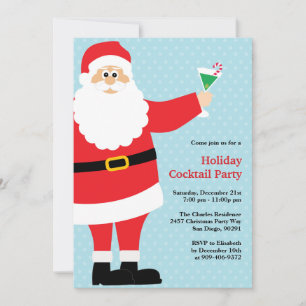 Invitación a una fiesta de cócteles para Navidades