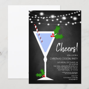 Invitación a una fiesta de cócteles para navidades