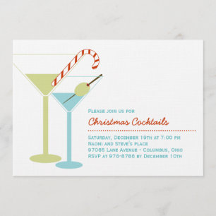 Invitación a una fiesta de cócteles para Navidades